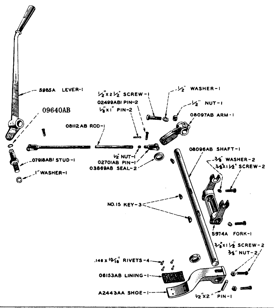 Схема запчастей Case IH LA-SERIES - (038) - CLUTCH THROWOUT PARTS TRACTOR NO. 5108013 AND AFTER (06) - POWER TRAIN