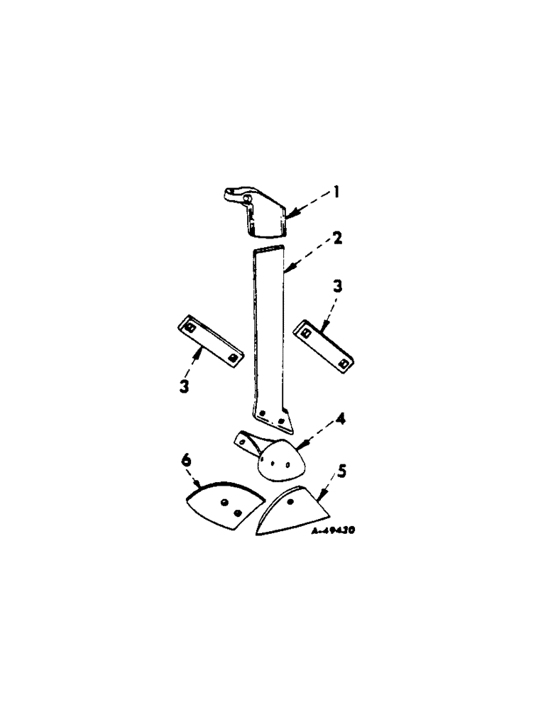 Схема запчастей Case IH 411 - (V-08) - STATIONARY JOINTERS, ONE PER FURROW 