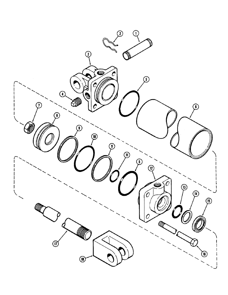 Схема запчастей Case IH 513V - (26) - T56572 CYLINDER 