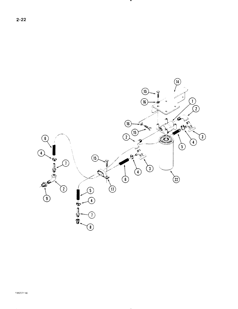 Схема запчастей Case IH STEIGER - (2-22) - WATER FILTER AND MOUNTING, 3306 ENGINE (02) - ENGINE
