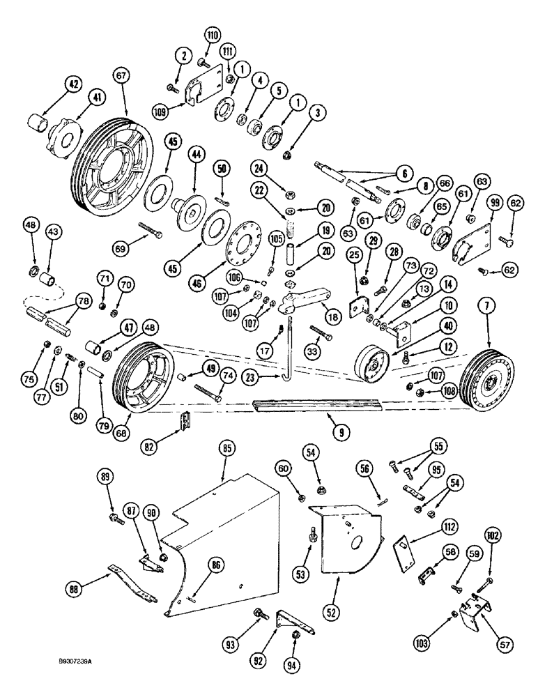 Схема запчастей Case IH 1688 - (9A-22) - FEEDER, JACKSHAFT DRIVE (13) - FEEDER