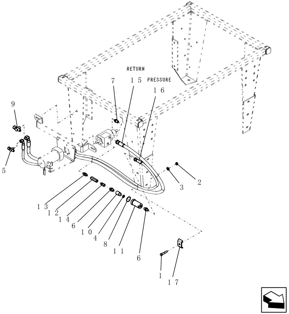 Схема запчастей Case IH 2230 - (35.525.08) - THIRD TANK OPTION - HYDRAULIC COMPONENTS (35) - HYDRAULIC SYSTEMS