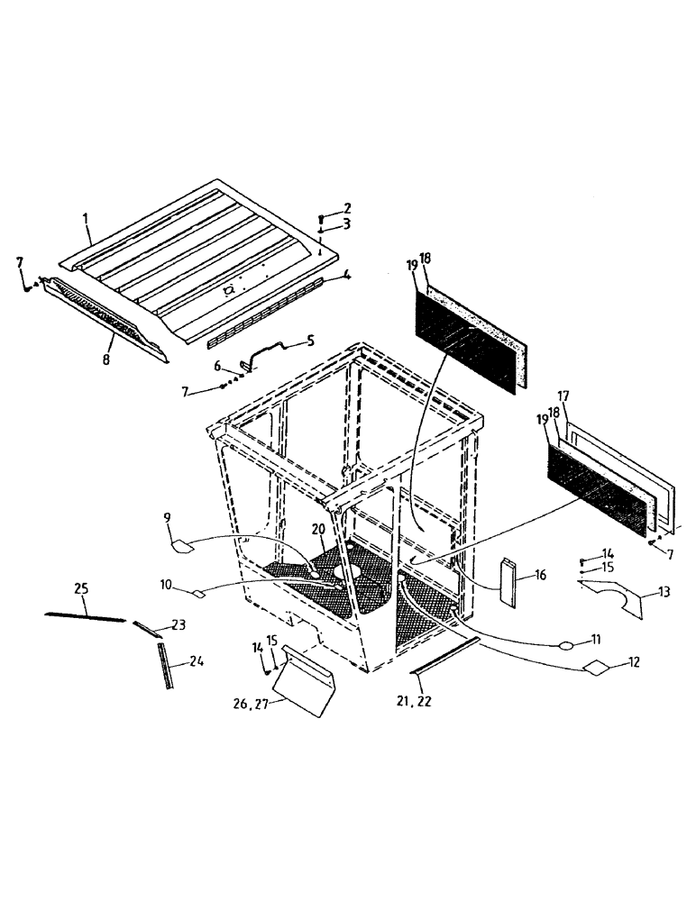 Схема запчастей Case IH 7000 - (A05-05) - CABIN, HOOD, COVERS, MATS, INSULATION Mainframe & Functioning Components
