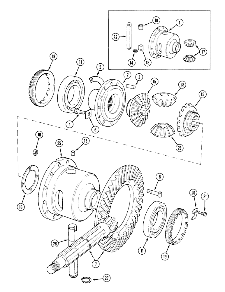 Схема запчастей Case IH 1394 - (6-236) - DIFFERENTIAL (06) - POWER TRAIN