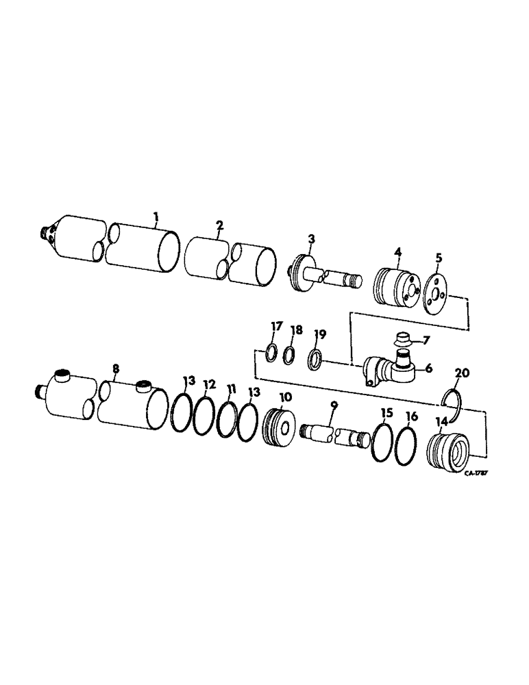 Схема запчастей Case IH 815 - (F-15) - HYDRAULICS SYSTEM, STEERING CYLINDER (07) - HYDRAULIC SYSTEM