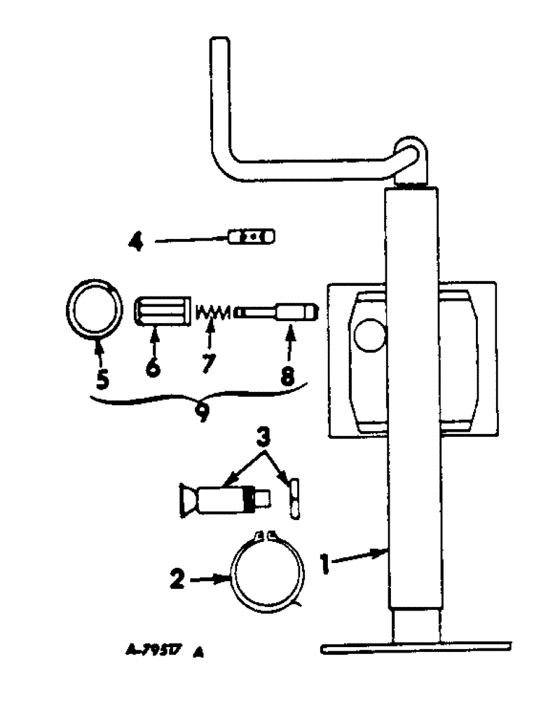 Схема запчастей Case IH 85 - (A-14) - SWIVEL TYPE JACK 