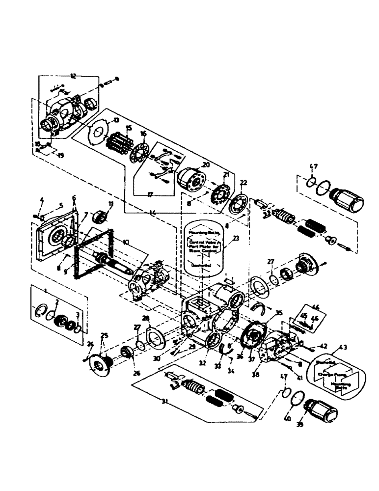 Схема запчастей Case IH 7000 - (B04-01) - HYDRAULIC PUMP, TRANSMISSION Hydraulic Components & Circuits
