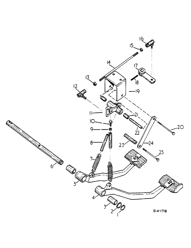 Схема запчастей Case IH 268 - (07-138) - FOOT SPEED CONTROLS (04) - Drive Train