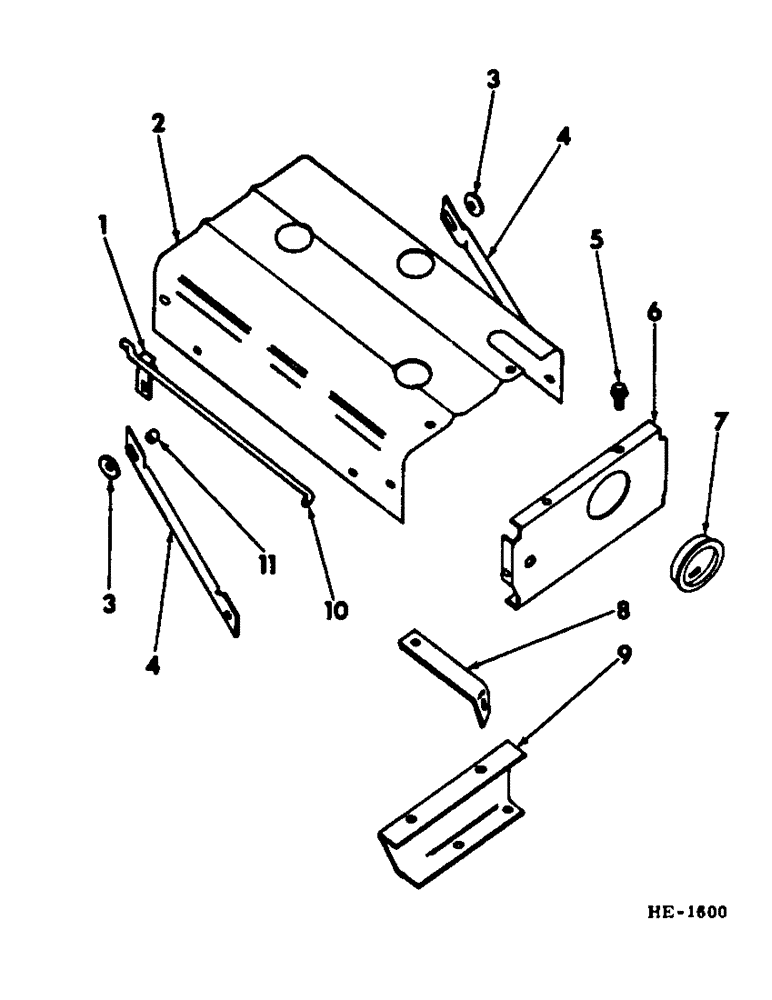 Схема запчастей Case IH 275 - (A-22) - CHASSIS, RADIATOR AND SHEET METAL, ENGINE HOOD AND SUPPORTS Chassis, Radiator & Sheet Metal