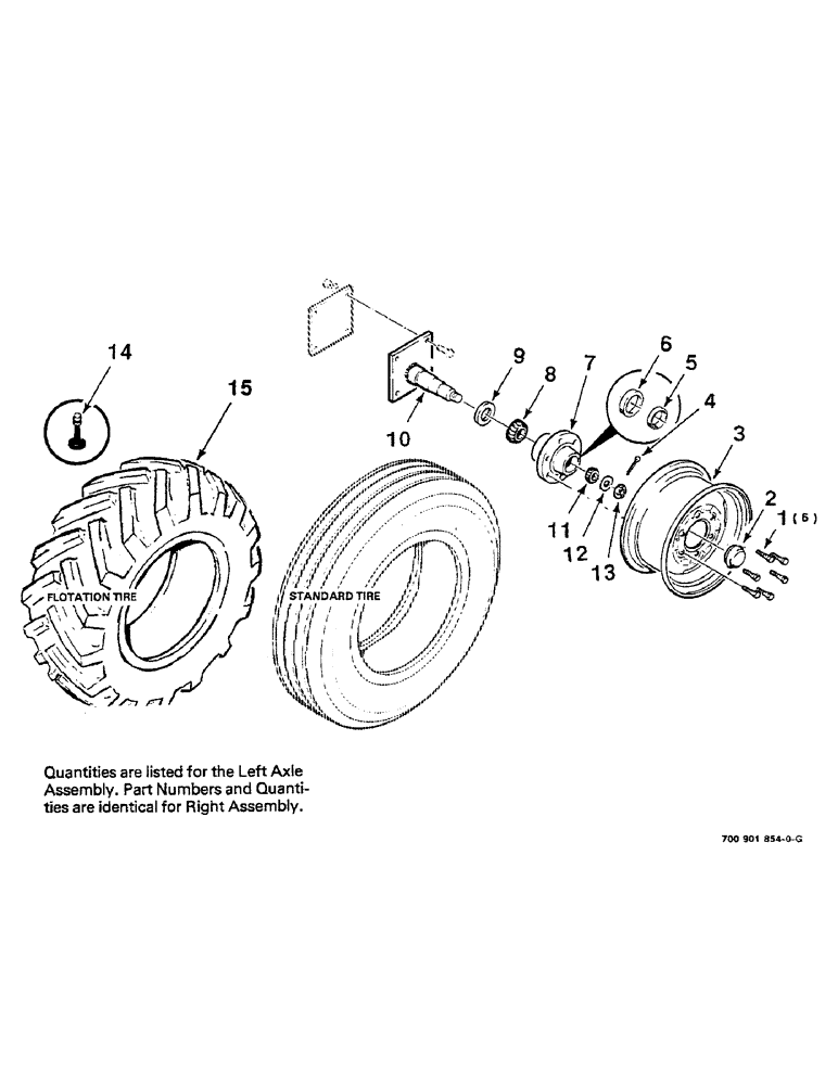 Схема запчастей Case IH 8610 - (3-4) - WHEEL AND HUB ASSEMBLY (44) - WHEELS