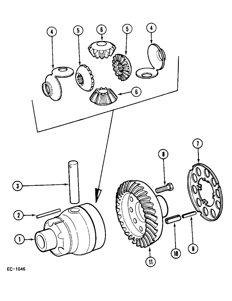 Схема запчастей Case IH 248 - (6-568) - DIFFERENTIAL - 4 WHEEL DRIVE, 485 (06) - POWER TRAIN
