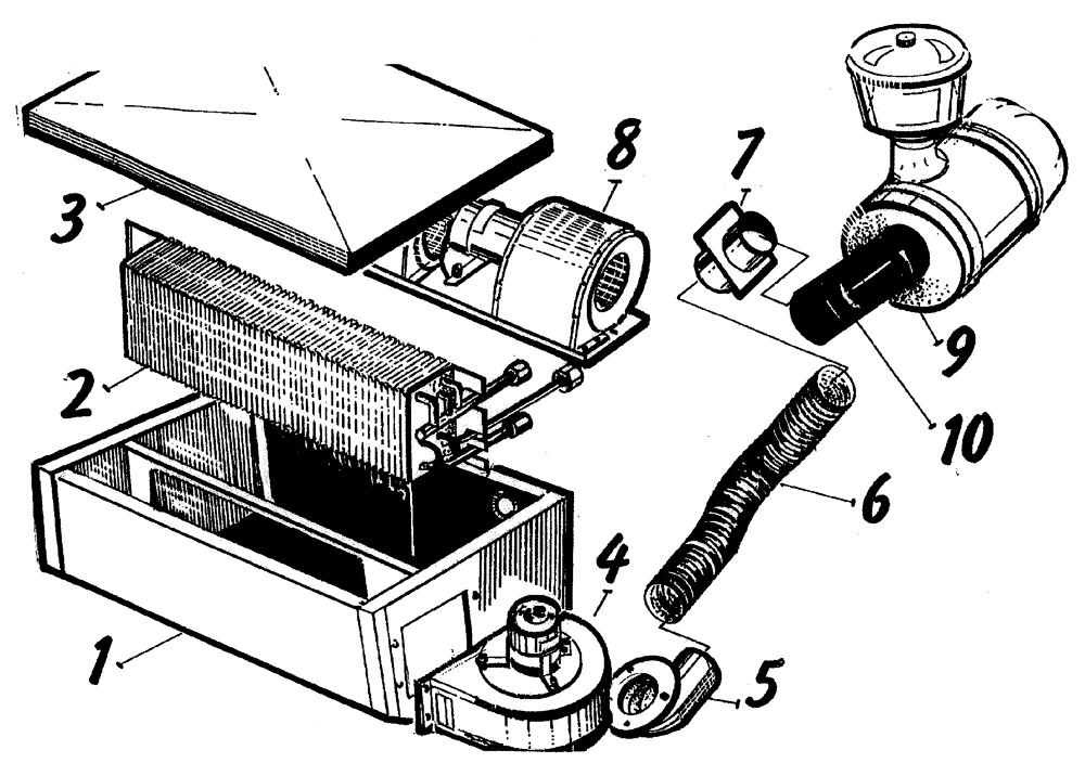 Схема запчастей Case IH 7700 - (A06[02]) - CABIN AIR CONDITIONER Mainframe & Functioning Components