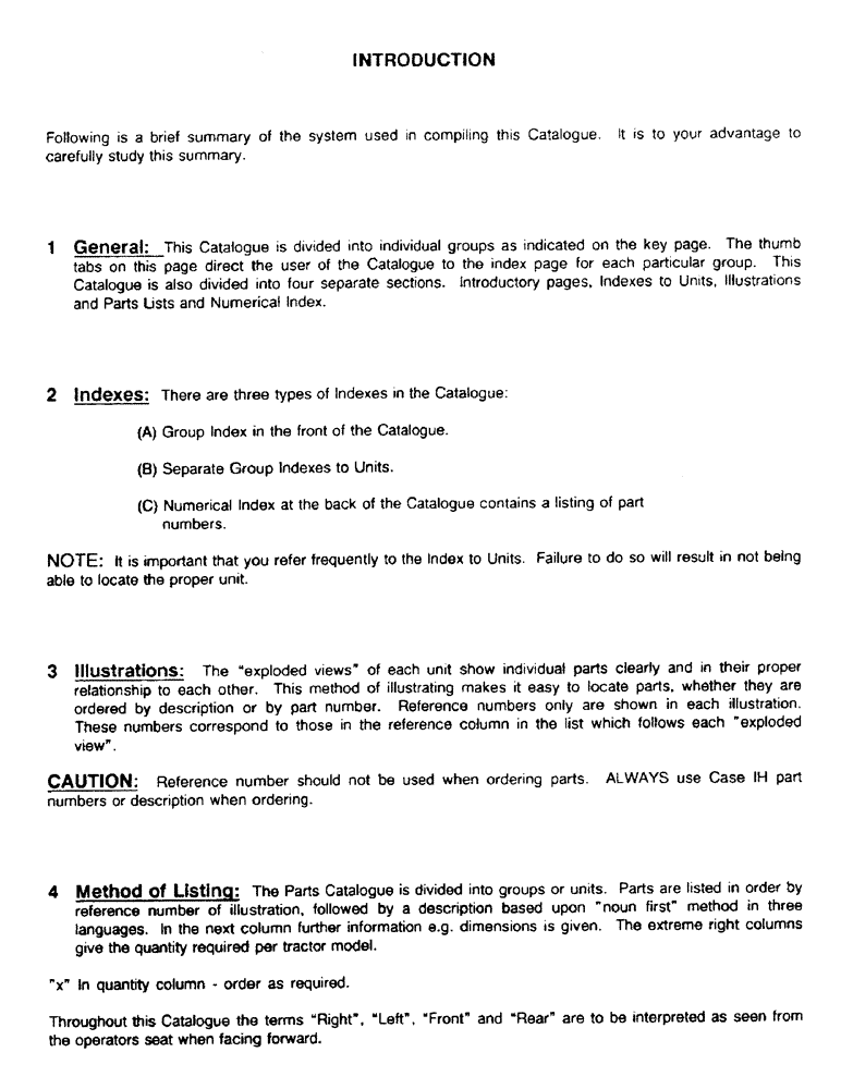 Схема запчастей Case IH 685 - (0-A) - INTRODUCTION (00) - PICTORIAL INDEX