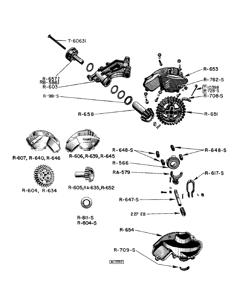 Схема запчастей Case IH F170 - (16) - DRIVE GEAR AND GEAR CASE ASSEMBLY 
