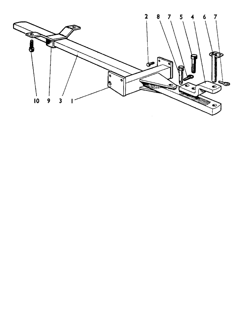 Схема запчастей Case IH 880B - (066) - PERMANENT DRAWBAR Drawbars & Hitches