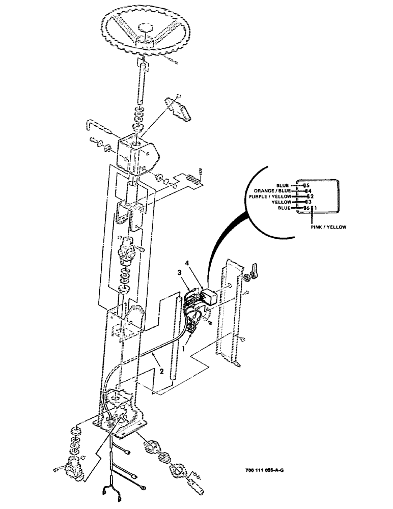 Схема запчастей Case IH 8830 - (4-20) - STEERING COLUMN ELECTRICAL ASSEMBLY (04) - ELECTRICAL SYSTEMS