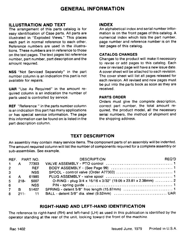 Схема запчастей Case IH K23B - (01) - GENERAL INFORMATION 