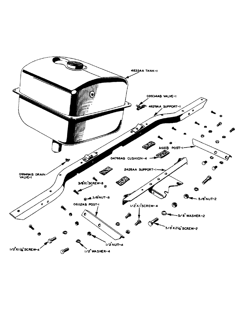 Схема запчастей Case IH 600-SERIES - (025) - POWRCEL DIESEL ENGINE, FUEL TANK (02) - ENGINE