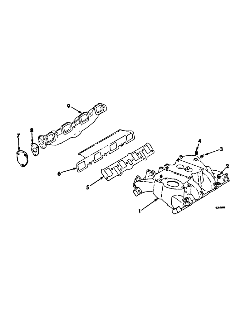 Схема запчастей Case IH V-345 - (B-30) - EXHAUST SYSTEM 