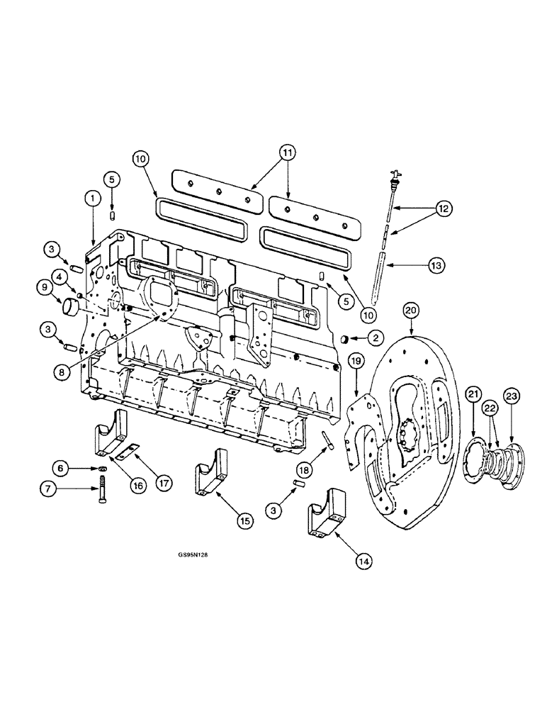 Схема запчастей Case IH DT-407 - (7-02) - CRANKCASE AND RELATED PARTS 