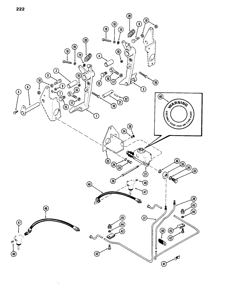 Схема запчастей Case IH 770 - (222) - HYDRAULIC BRAKE SYSTEM (07) - BRAKES
