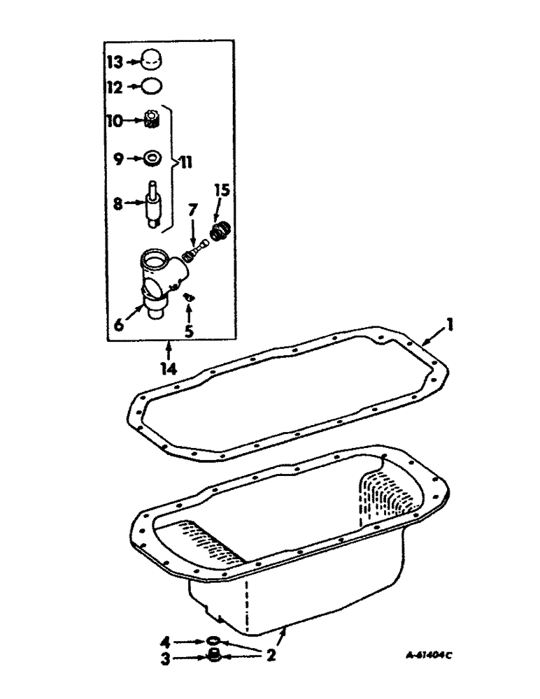 Схема запчастей Case IH D-188 - (C-10) - CRANKCASE OIL PAN AND SUPPORT 