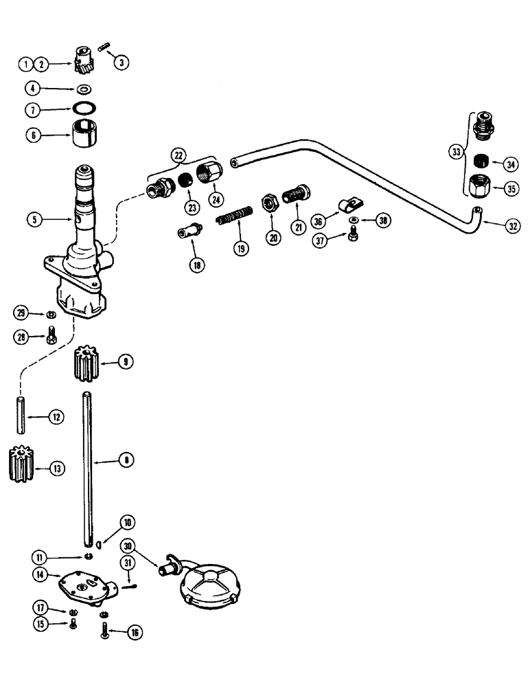 Схема запчастей Case IH 930-SERIES - (039A) - CAM DRIVEN OIL PUMP, (377) SPARK IGNITION ENGINE, USED PRIOR TO ENGINE SERIAL NUMBER 2174169 (02) - ENGINE