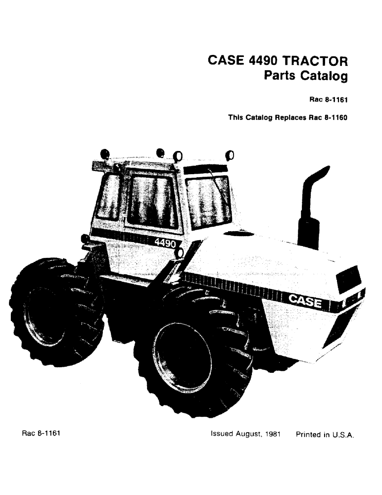 Схема запчастей Case IH 4490 - (1-003) - CASE 4490 TRACTOR (00) - PICTORIAL INDEX