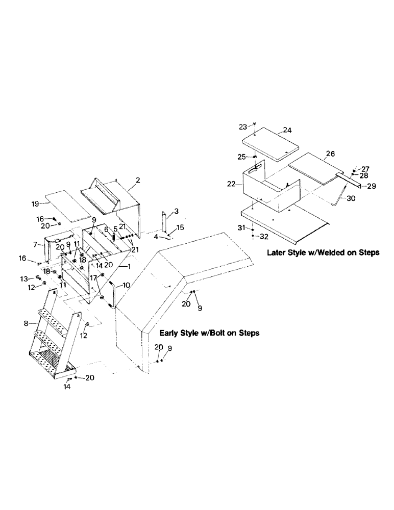 Схема запчастей Case IH ST325 - (06-03) - BATTERY BOXES (12) - FRAME