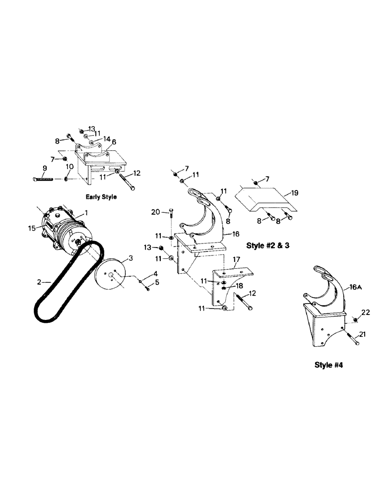 Схема запчастей Case IH STEIGER - (03-13) - A/C COMPRESSORS AND MOUNTS, 3306 CAT (03) - Climate Control