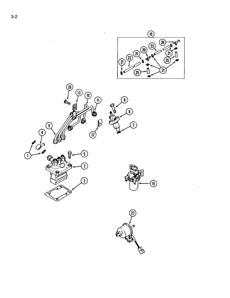 Схема запчастей Case IH 1120 - (3-02) - FUEL INJECTION SYSTEM (03) - FUEL SYSTEM
