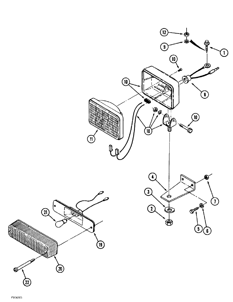 Схема запчастей Case IH 9390 - (4-48) - LAMPS (04) - ELECTRICAL SYSTEMS