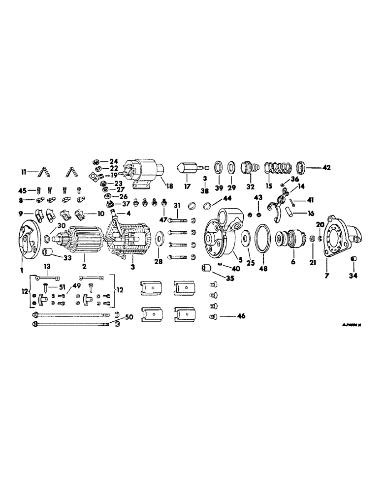 Схема запчастей Case IH 503 - (411) - D-301 ENGINE 3-13/16 X 4.390, CRANKING MOTOR, DELCO REMY (10) - ENGINE