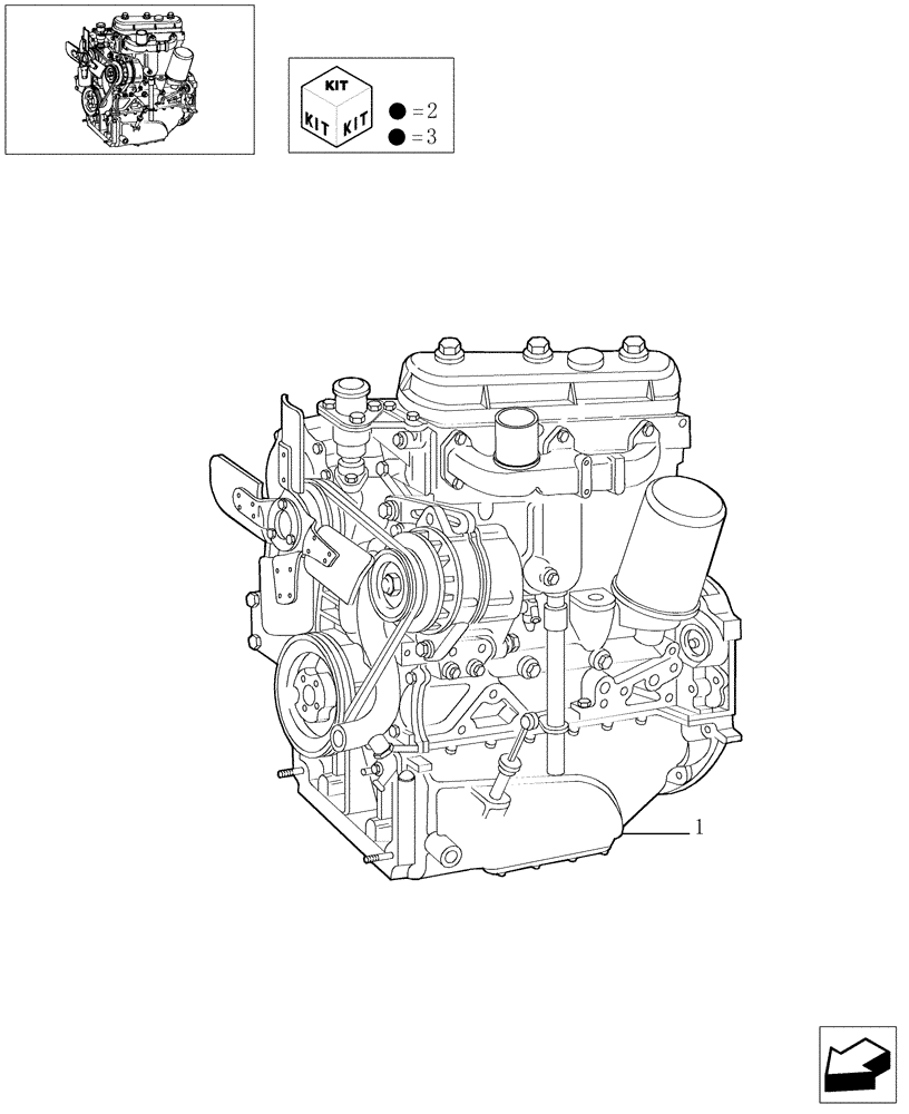 Схема запчастей Case IH JX65 - (0.02.1[01]) - ENGINE (BEFORE S/N 13286) (01) - ENGINE