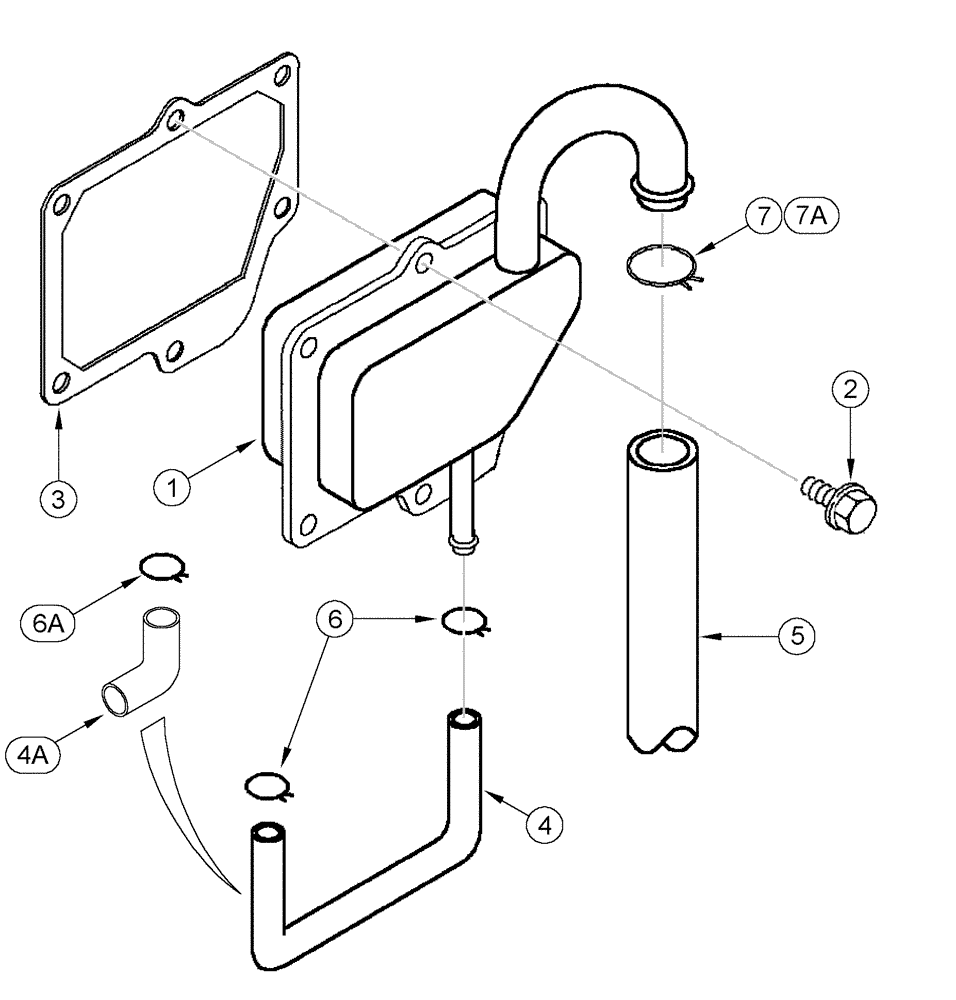 Схема запчастей Case IH 2366 - (02-23[03]) - CRANKCASE BREATHER - BTW JJC0255700 & JJC02560341 (01) - ENGINE