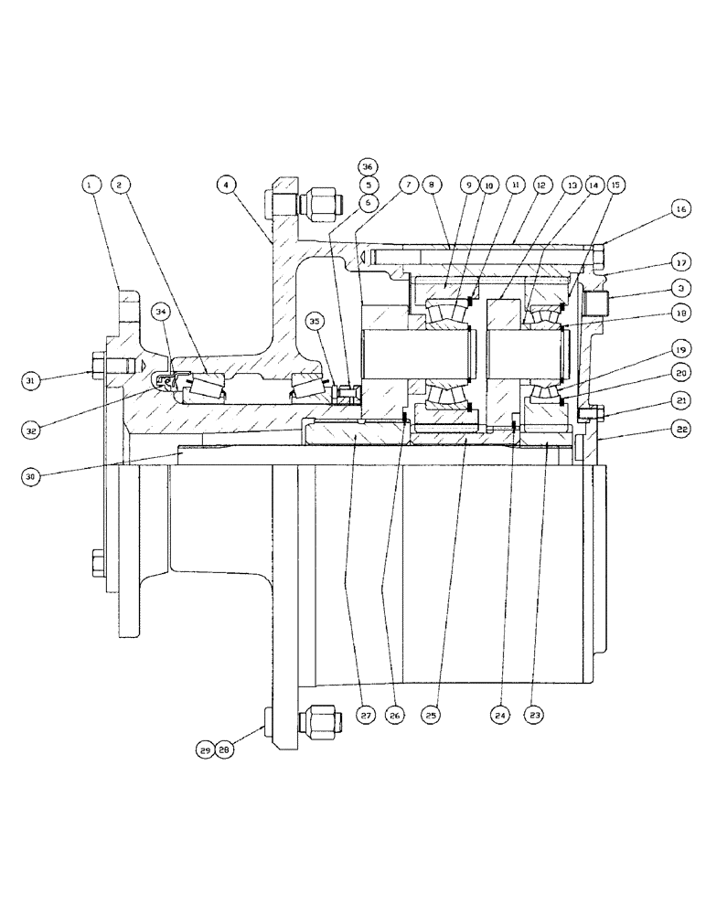 Схема запчастей Case IH 7000 - (A09-02) - EPICYCLIC HUB, 7000, SERIES 40 35:1 Mainframe & Functioning Components