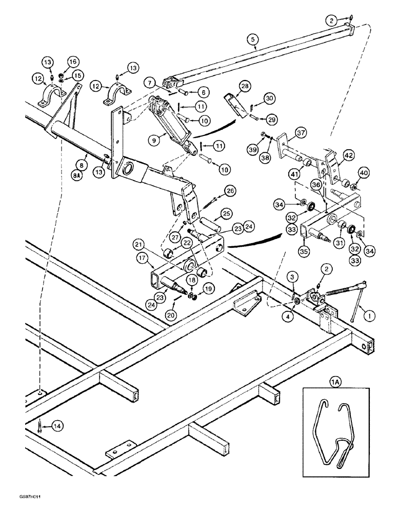 Схема запчастей Case IH 4800 - (9-07A) - MAIN FRAME AXLES AND DEPTH CONTROL (09) - CHASSIS/ATTACHMENTS