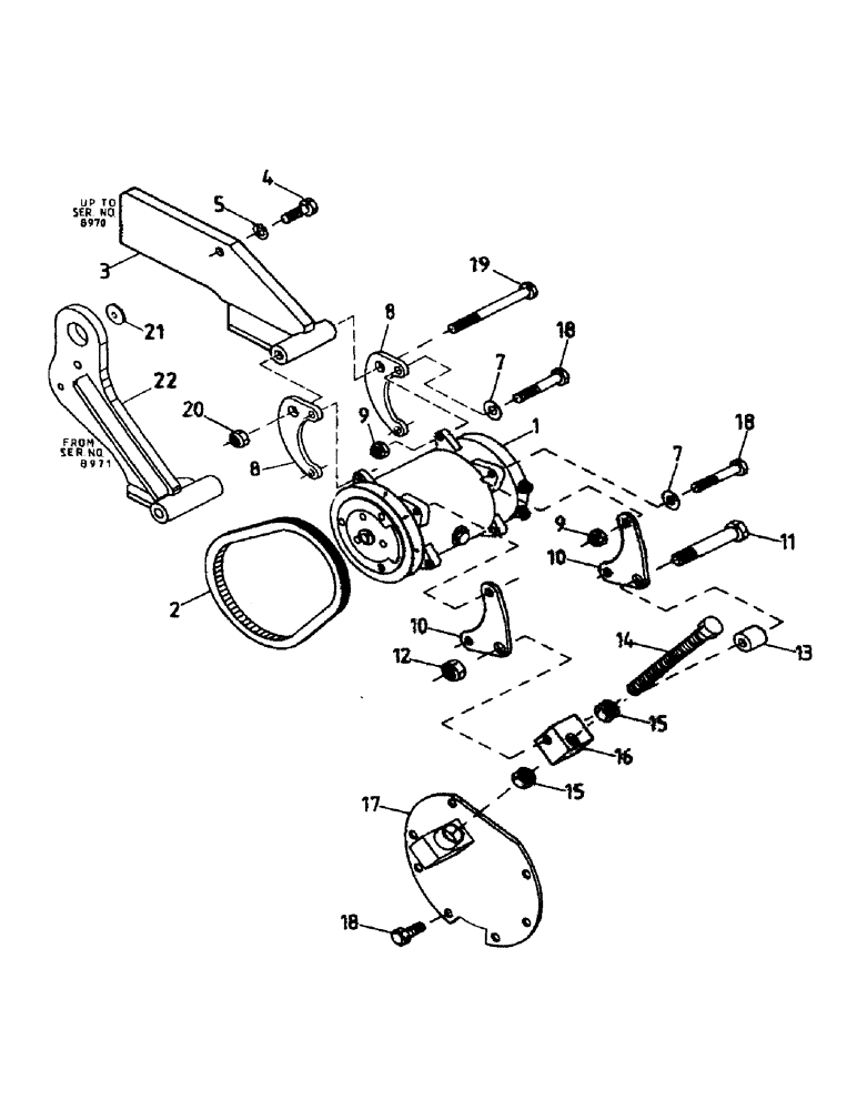 Схема запчастей Case IH 7700 - (A13-04) - AIR CONDITIONER COMPRESSOR / MOUNT / BELT, 125 Mainframe & Functioning Components