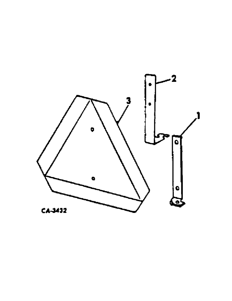 Схема запчастей Case IH 454 - (02-02) - MISCELLANEOUS, SLOW MOVING VEHICLE EMBLEM Accessories & Attachments / Miscellaneous