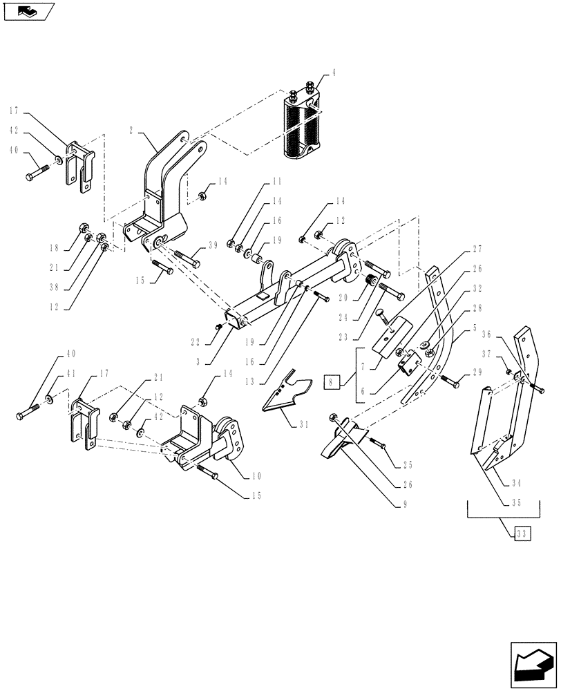 Схема запчастей Case IH 500 - (75.200.01) - PARABOLIC SHANK ASSY (75) - SOIL PREPARATION