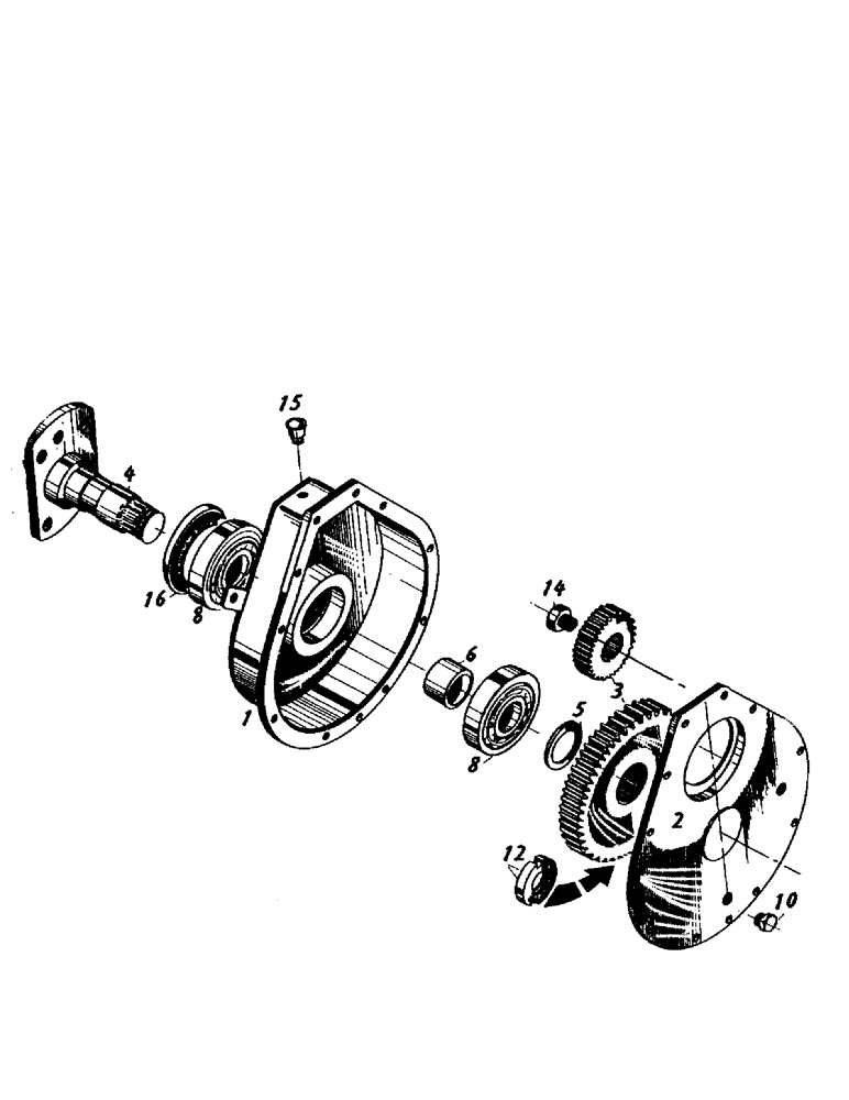 Схема запчастей Case IH 7700 - (A02-26) - MAINFRAME, SWINGING KNIFE CHOPPER GEARBOX Mainframe & Functioning Components