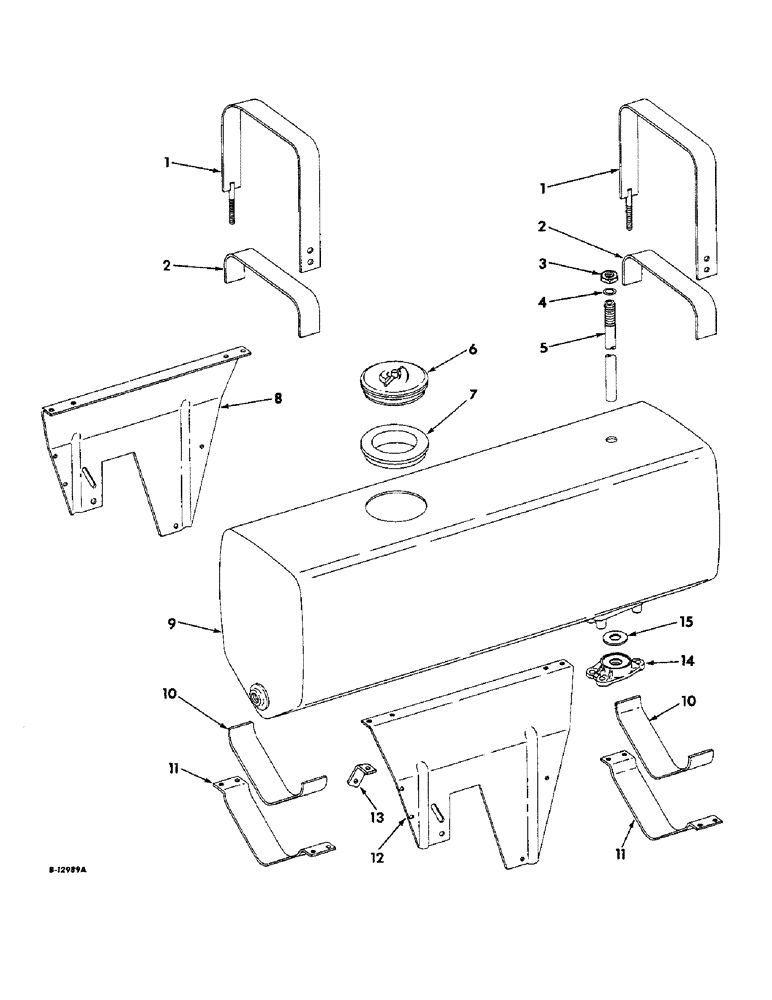Схема запчастей Case IH LIQUID - (C-44) - LIQUID CHEMICAL FERTILIZERS, LIQUID PRE-EMERGE TANK AND SUPPORTS, 1963 TO 1965 
