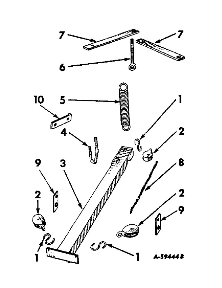 Схема запчастей Case IH 284 - (A-48) - SEMI-AUTOMATIC MARKER, CENTER SUPPORT 