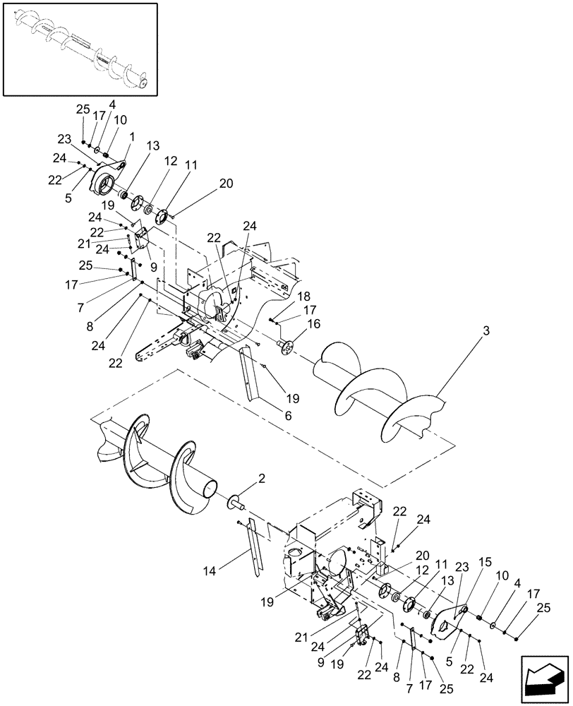 Схема запчастей Case IH RD162 - (58.120.01[02]) - AUGER ASSEMBLY - GRASS SEED (58) - ATTACHMENTS/HEADERS