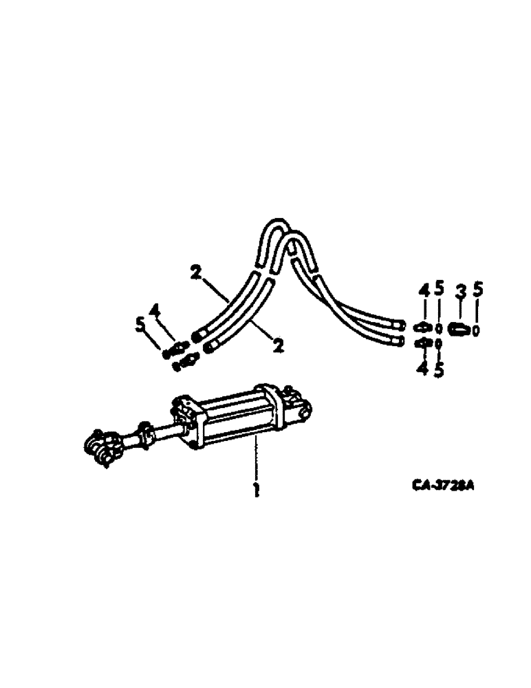 Схема запчастей Case IH 345 - (AH-6[A]) - HYDRAULIC CYLINDER AND CONNECTIONS 