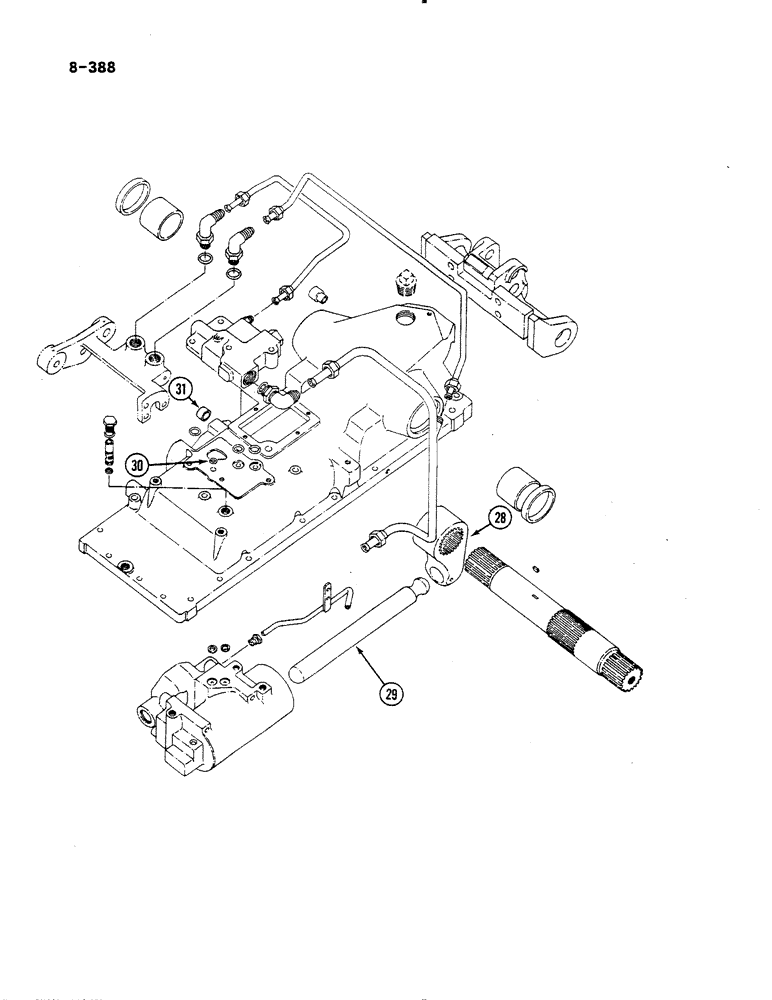 Схема запчастей Case IH 485 - (8-388) - DRAFT CONTROL (CONTD) (08) - HYDRAULICS