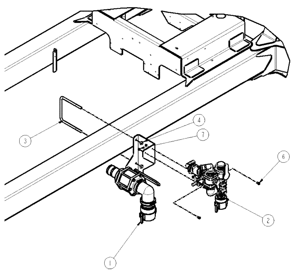 Схема запчастей Case IH SPX4260 - (09-037) - PRESSURE FILL GROUP PLUMBING Liquid Plumbing