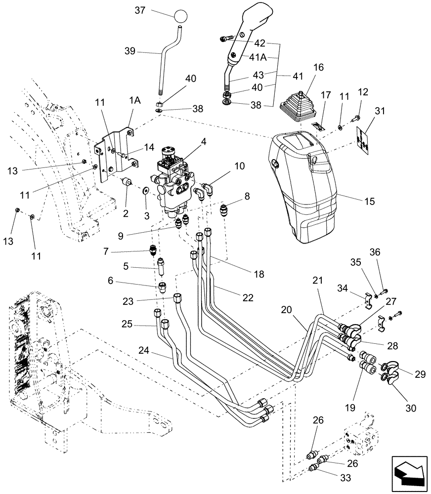 Схема запчастей Case IH D35 - (07.15) - TWO-FUNCTION MID-MOUNT REMOTE HYDRAULIC VALVE 710440056, 716254006 (07) - HYDRAULIC SYSTEM
