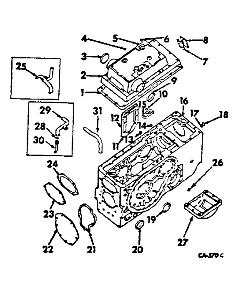Схема запчастей Case IH 1066 - (07-27) - DRIVE TRAIN, REAR FRAME, COVER AND CONNECTIONS, 1066, 1466 AND 1468 GEAR DRIVE TRACTORS (04) - Drive Train