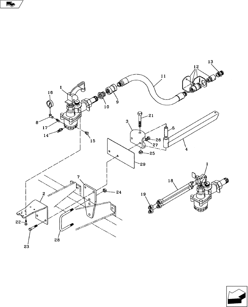 Схема запчастей Case IH 3100 - (75.200.05) - SINGLE CONTINENTAL (WITH 1 MANIFOLD) (75) - SOIL PREPARATION